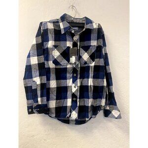 PD & C Boys Blue Checked Collared Button Up size 8